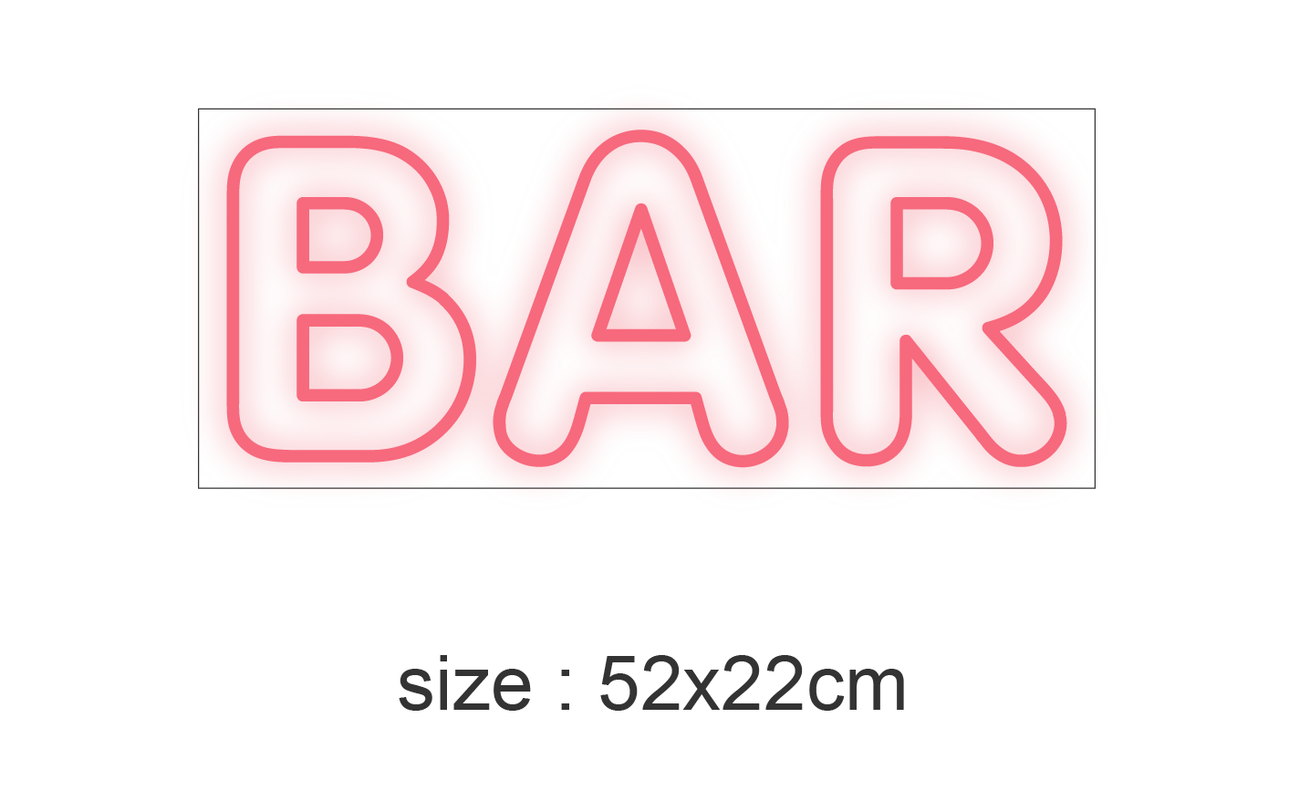 Skap en levende og trendy atmosfære med vårt 'bar' led-neonskilt, ideelt for innendørs og utendørs bruk takket være sin vanntette design. Lys opp din bar med et skilt som kombinerer moderne estetikk med praktisk funksjonalitet.