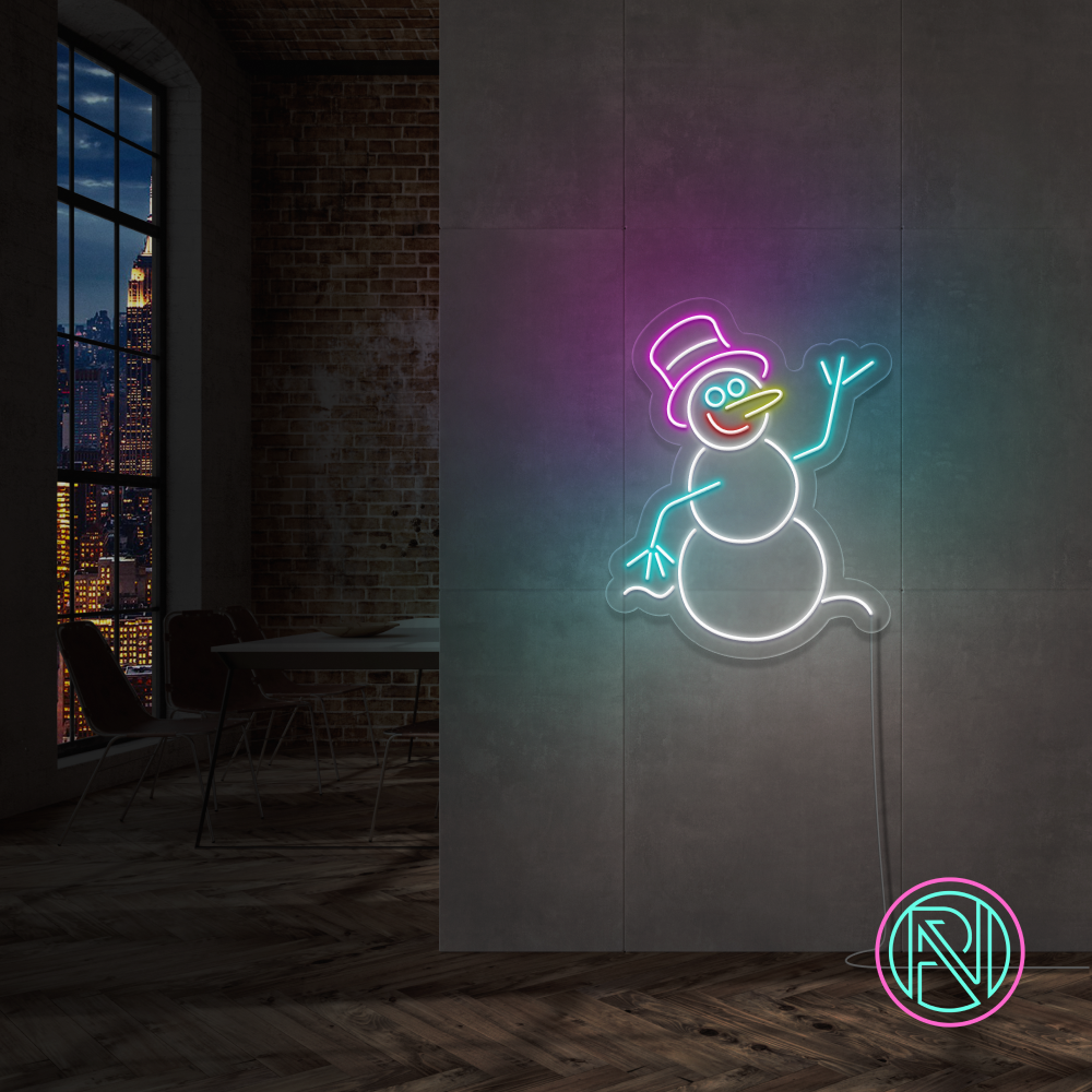 "SnowMan" Led Neonskilt.