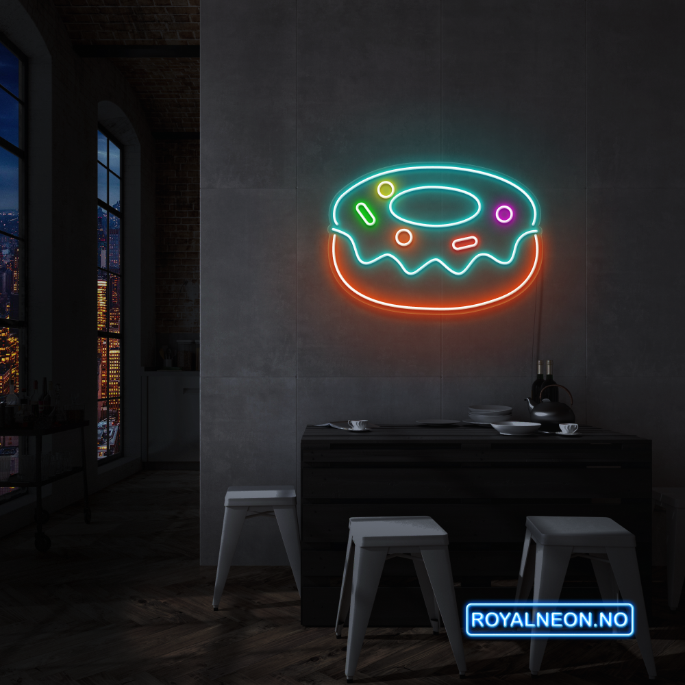 "Donut" LED NEONSKILT.