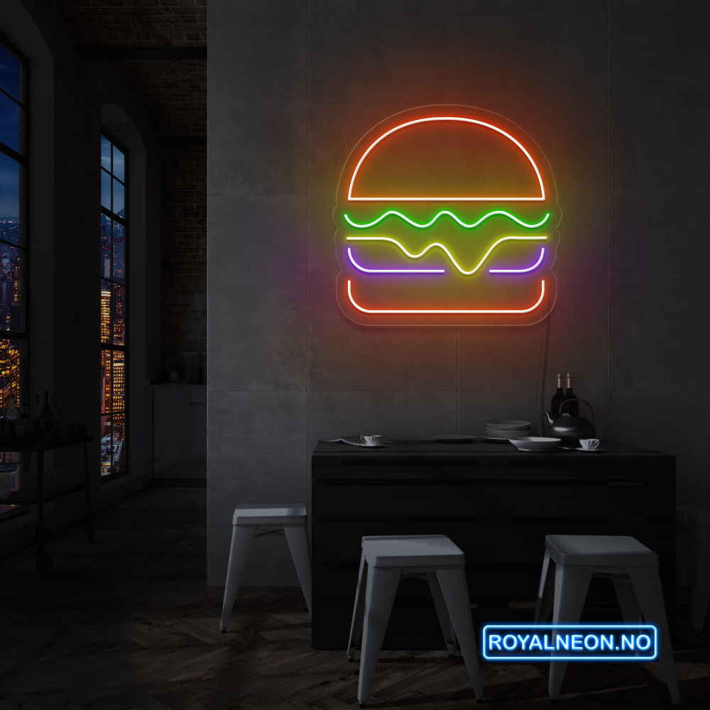 (HAMBURGER) LED NEONSKILT.