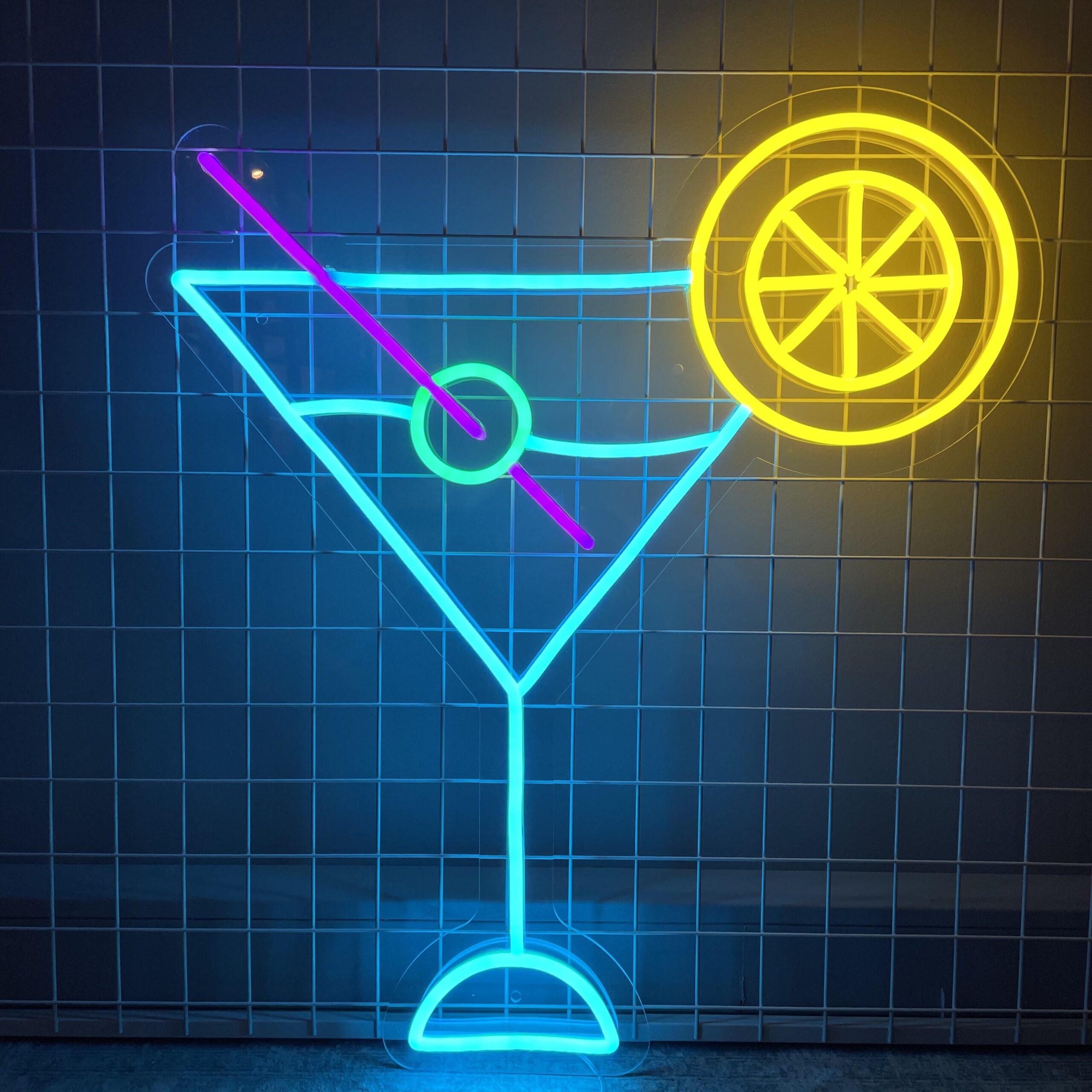 «Martini drink» LED NEONSKILT.