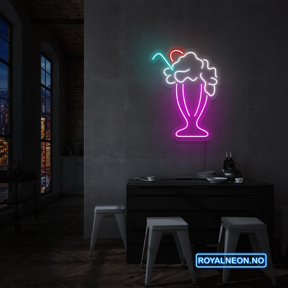 "Milkshake" LED NEONSKILT.