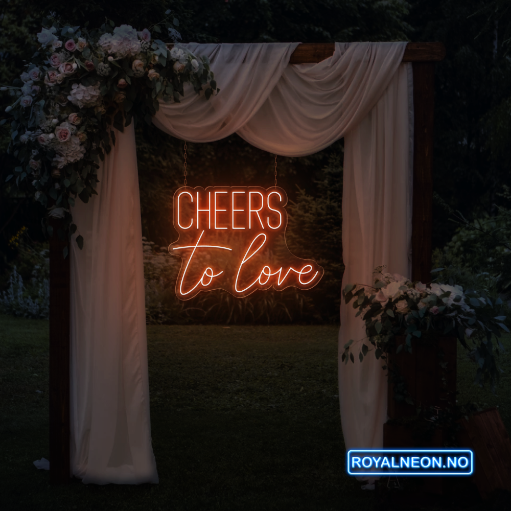 "CHEERS to love" Led Neonskilt.