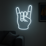 "Rock Hand" LED NEONSKILT.
