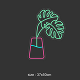 "Monstere i Vase" Led Neonskilt