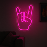 "Rock Hand" LED NEONSKILT.