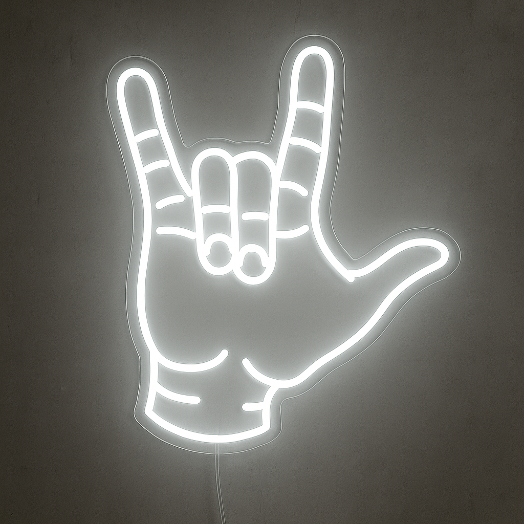 "Love Hand" LED NEONSKILT.