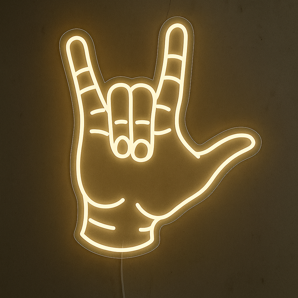"Love Hand" LED NEONSKILT.