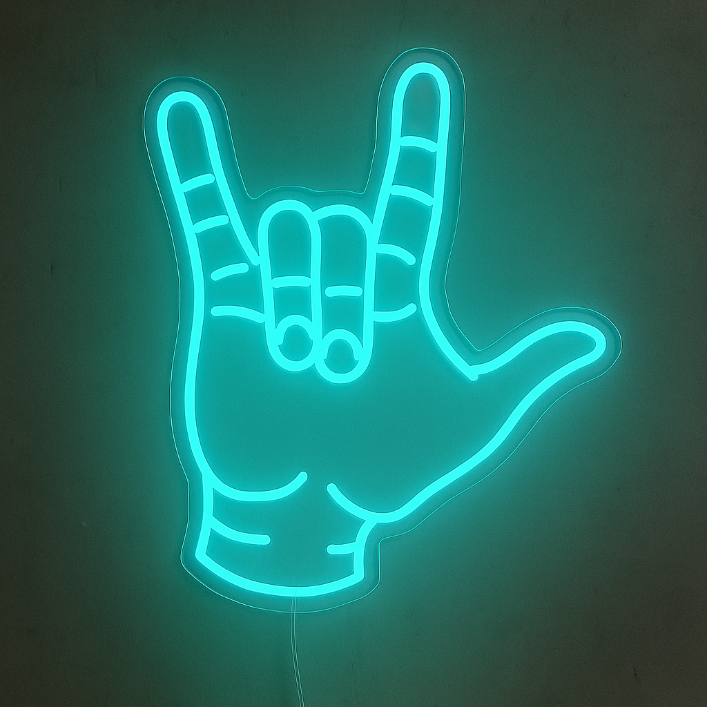 "Love Hand" LED NEONSKILT.