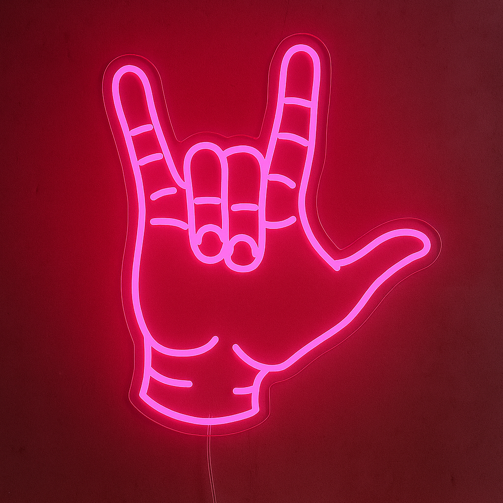 "Love Hand" LED NEONSKILT.