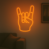 "Rock Hand" LED NEONSKILT.