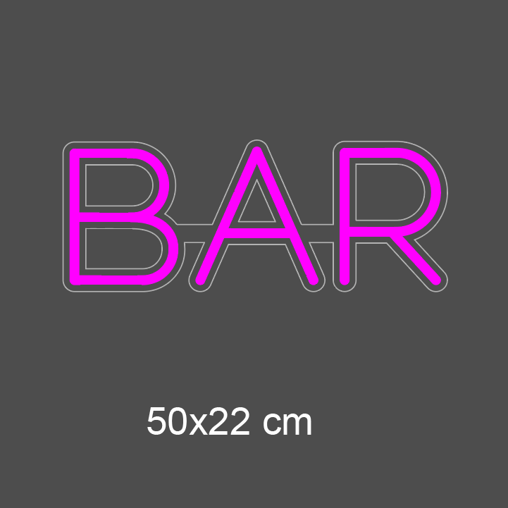 "BAR" LED NEONSKILT, Vanntett iP65