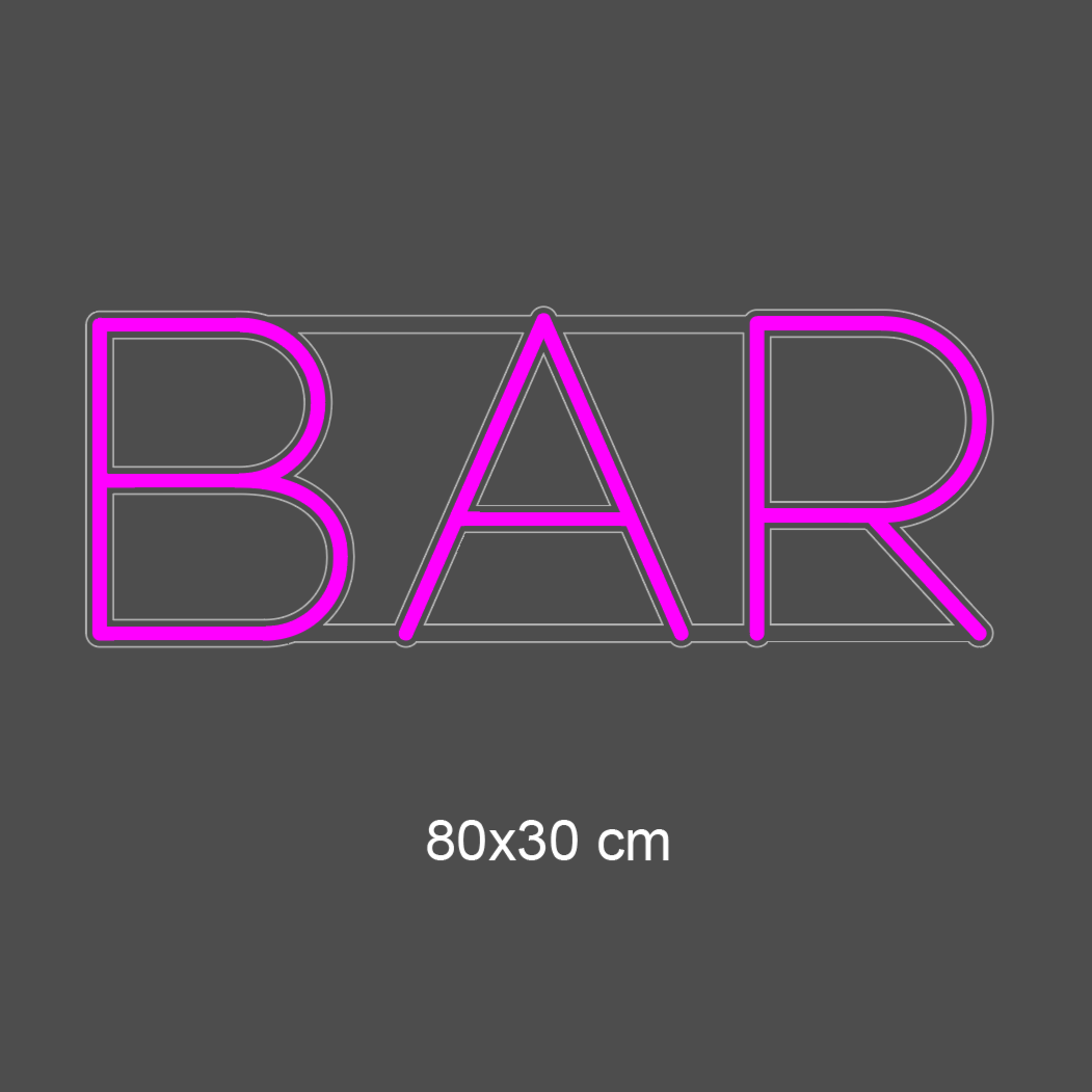 "BAR" LED NEONSKILT, Vanntett iP65
