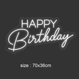 "HAPPY Birthday" Led Neonskilt. Tilbud!
