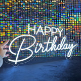 "HAPPY Birthday" Led Neonskilt. Tilbud!