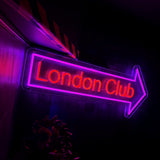 "London Club" Led Neonskilt.