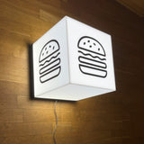 "LYSBOKS" Burger ikon - Velg din størrelse