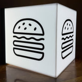 "LYSBOKS" Burger ikon - Velg din størrelse