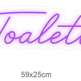"Toalett" Led neonskilt. 14 farger