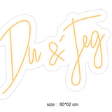 "Du & Jeg" Led Neonskilt.