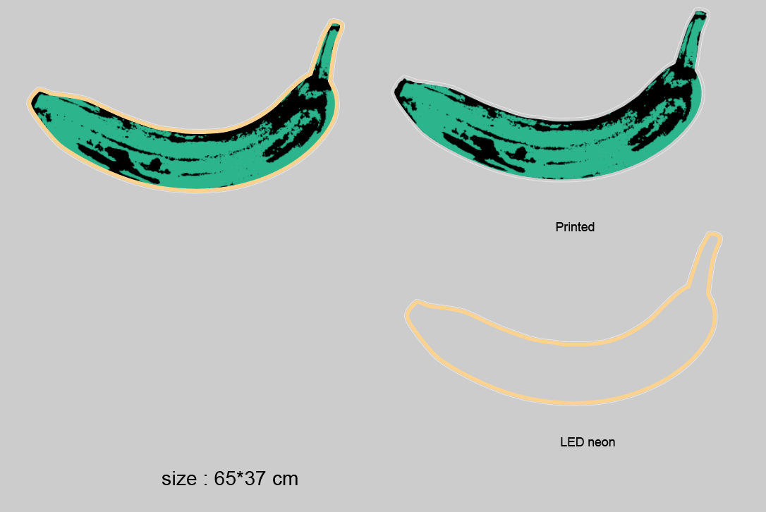 "Banan" LED NEONSKILT. Tilbud!