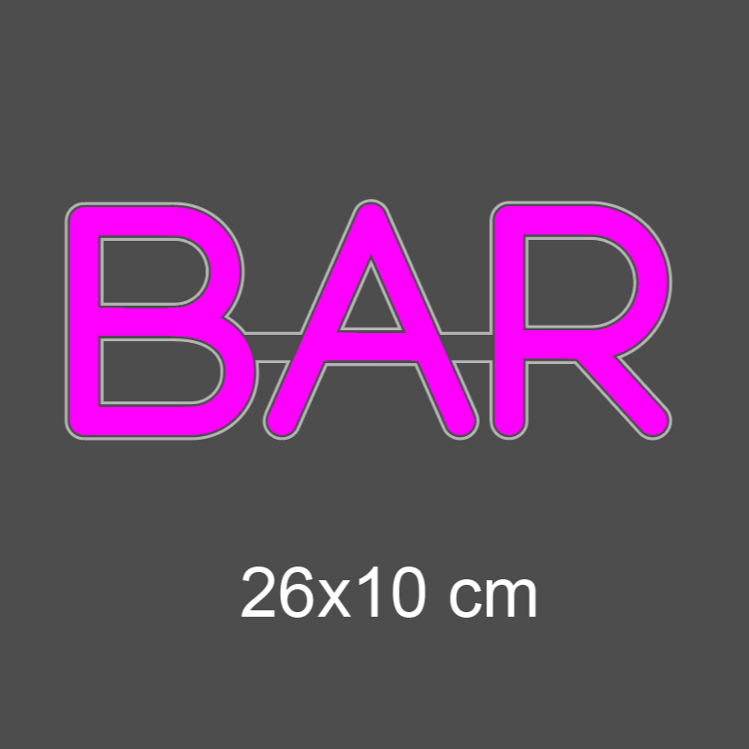 "BAR" LED NEONSKILT, Vanntett iP65