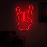 "Rock Hand" LED NEONSKILT.
