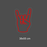 "Rock Hand" LED NEONSKILT.
