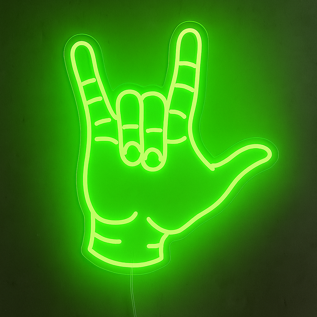 "Love Hand" LED NEONSKILT.