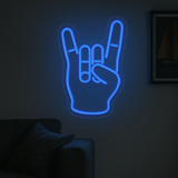 "Rock Hand" LED NEONSKILT.