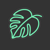 "Tropisk blad" Led neonskilt.