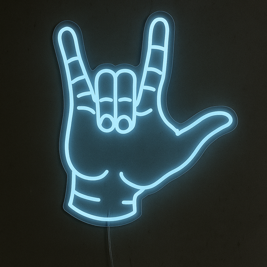 "Love Hand" LED NEONSKILT.