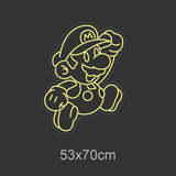 "Super Mario" Led neonskilt. Velg ønsket farge.