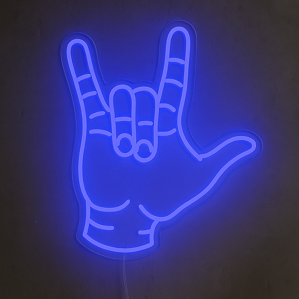 "Love Hand" LED NEONSKILT.