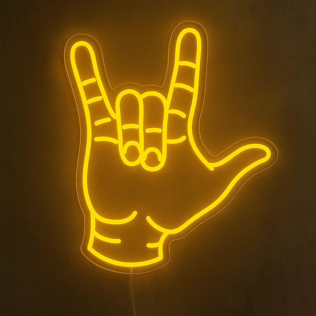 "Love Hand" LED NEONSKILT.