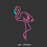 "Flamingo Tropisk" Led Neonskilt