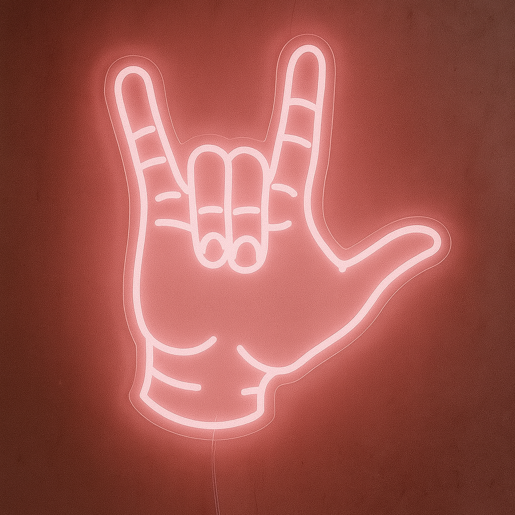 "Love Hand" LED NEONSKILT.