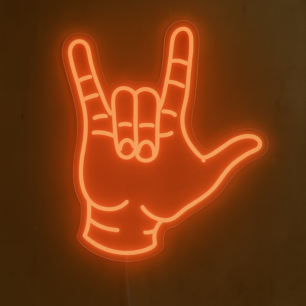 "Love Hand" LED NEONSKILT.