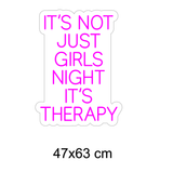 LED-neonskilt med opplyst tekst i rosa/fuchsia lys