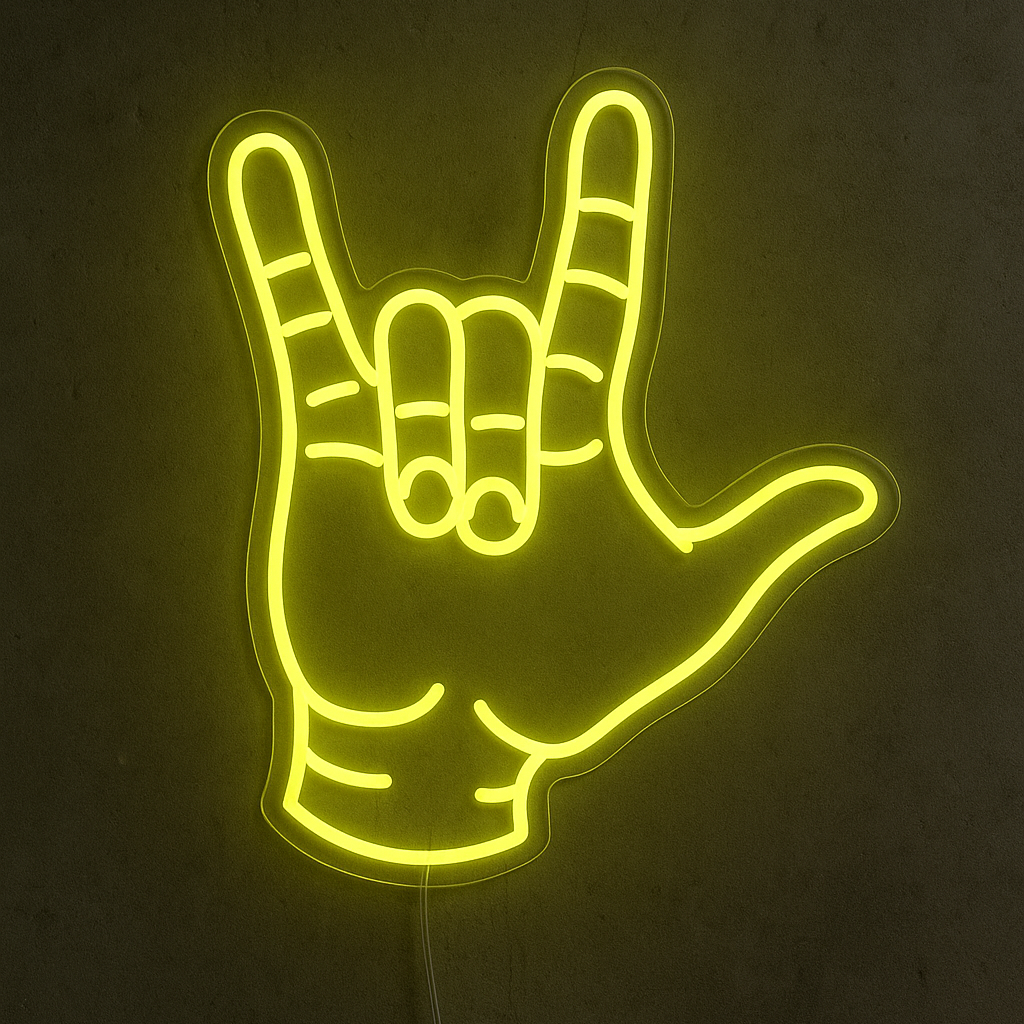 "Love Hand" LED NEONSKILT.