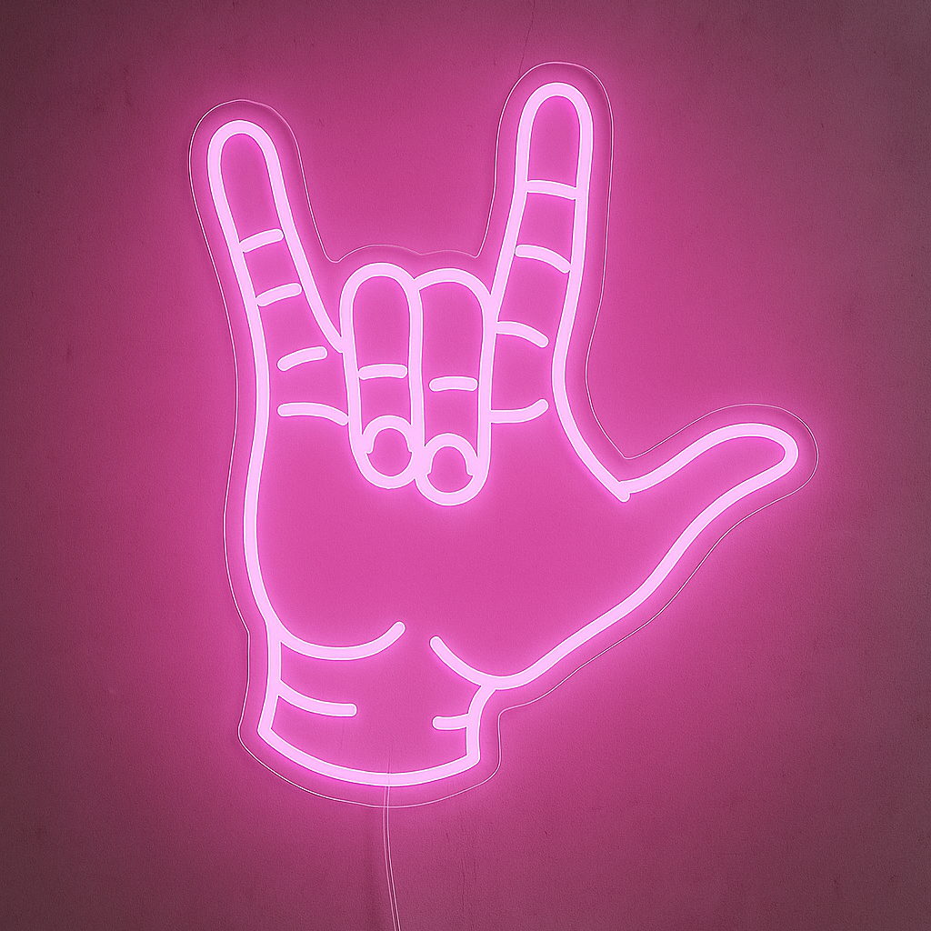 "Love Hand" LED NEONSKILT.