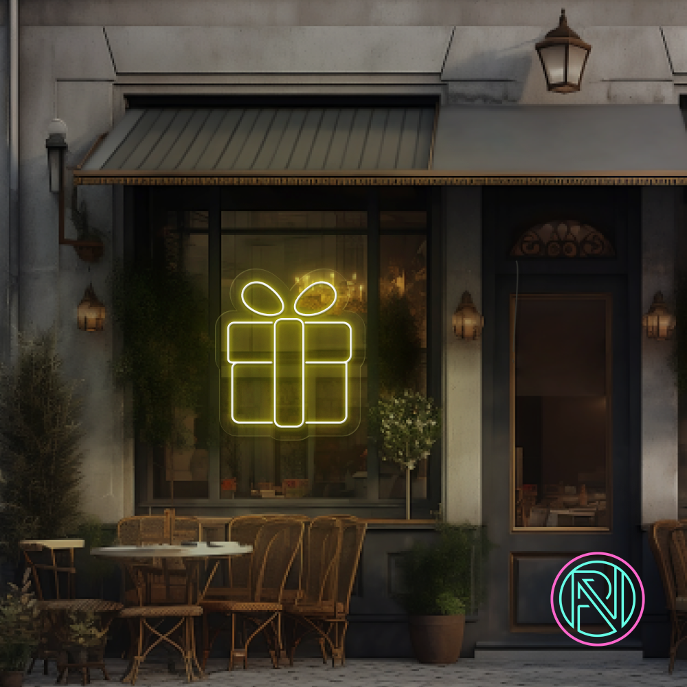 "Julegave" Led neonskilt.