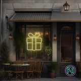 "Julegave" Led neonskilt.