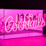 Neon "Cocktails" Pink. Akrylboks