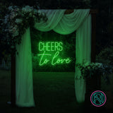 "CHEERS to love" Led Neonskilt.