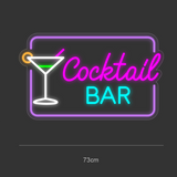 "Cocktail BAR" LED NEONSKILT. 73x44 cm