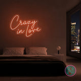 "Crazy in love" LED NEONSKILT. Velg ønsket farge.