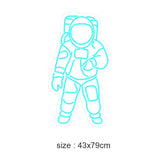 Neonskilt "SPACEMAN" 79x43 cm. Cool white