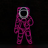 Neonskilt "SPACEMAN" Speil. Hot pink