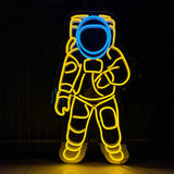 Neonskilt "SPACEMAN" Speil. Lemon yellow